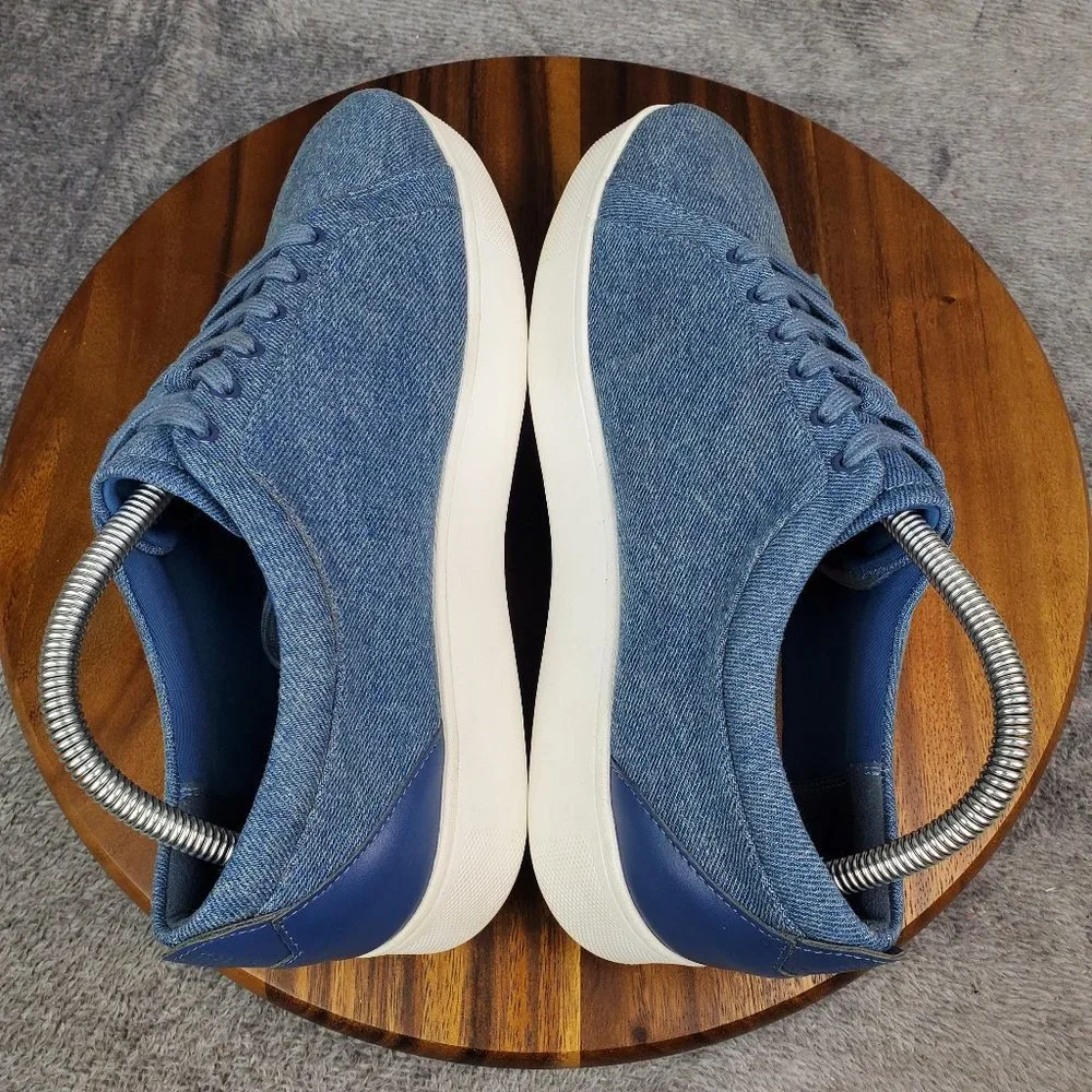 Fitflop Shoes Women's 9 Blue Denim Rally Low Top Lace Up Athletic Sneakers_5